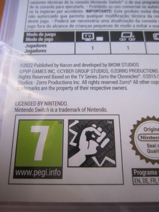 Zorro The Chronicles Nintendo Switch