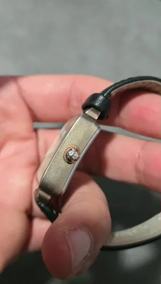 Reloj Hermes Cuadrado Blanco y Negro