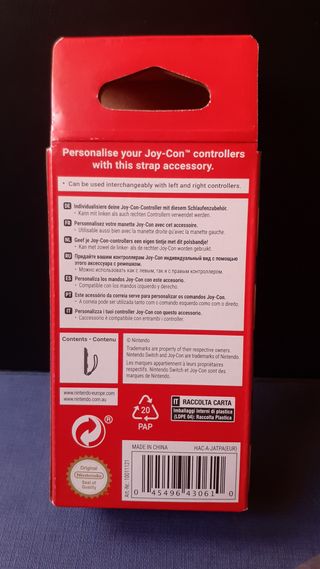 Correa Joy-Con Rojo Neón Nintendo Switch