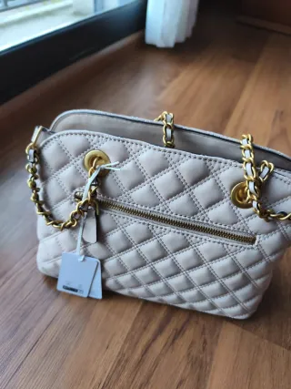 Bolso Guess acolchado beige/rosa nuevo