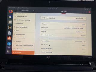 HP Mini Netbook 2GB RAM + 480GB SSD Linux