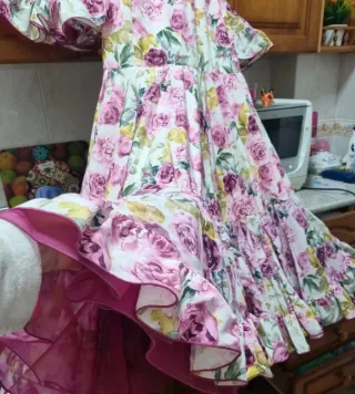Traje de flamenca canastero floral