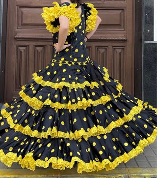 Traje de Flamenca Negro talla 4042