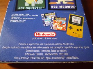 Cinta VHS Promocional Pokemon Gameboy