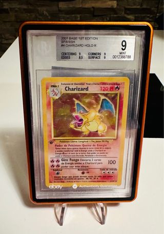 Charizard Holo R 1ª Edición Base set Spanish bgs 9