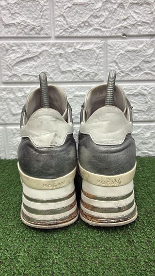 Hogan Scarpe Donna Argento Bianco