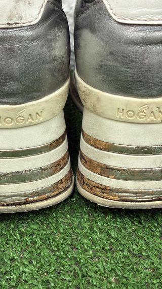 Hogan Scarpe Donna Argento Bianco