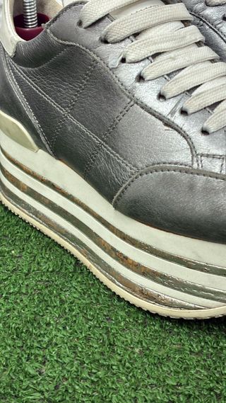 Hogan Scarpe Donna Argento Bianco