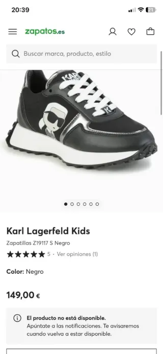 Zapatillas Karl Lagerfeld Talla 36