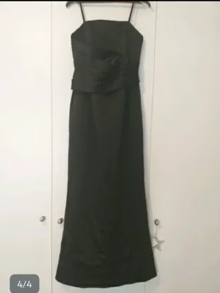 Vestido fiesta Gaspar NûÑeZ negro satén