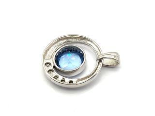 colgante plata 925mm con piedra con circonita