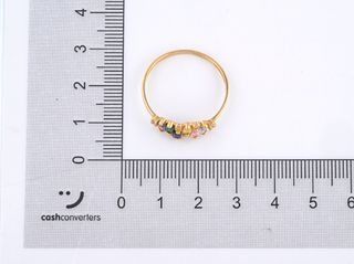 anillo oro 18k con piedra con circonita