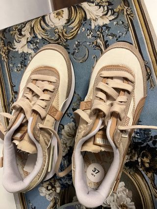 Zapatillas Puma Mujer Talla 37 Beige/Marrón nuevos