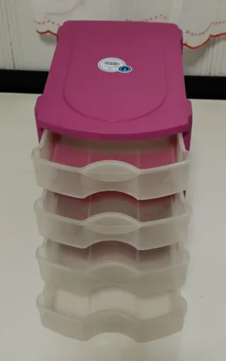 Cajas Organizadoras Plástico Rosa (8)