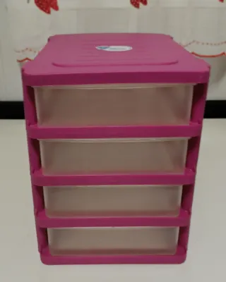 Cajas Organizadoras Plástico Rosa (8)