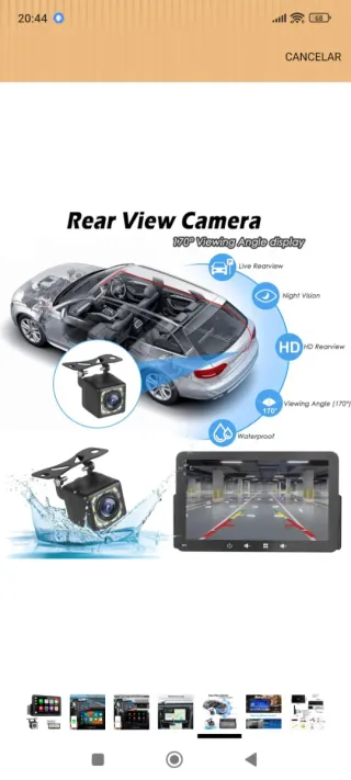 Pantalla tactil para  Coche, Con camara trasera.