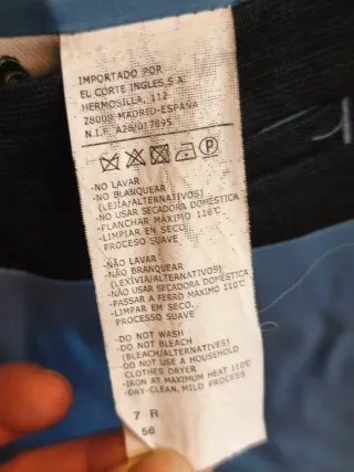 Chaqueta de caballero y 7 corbatas