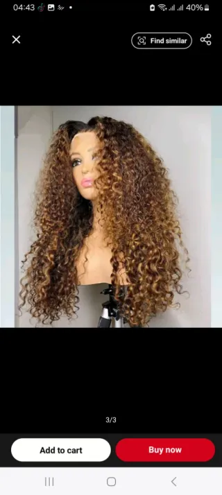 Peluca sintética T part 30 marrón y negro