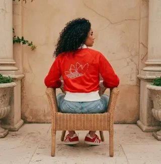 XS Chaqueta revesible azul/roja de Adidas Original