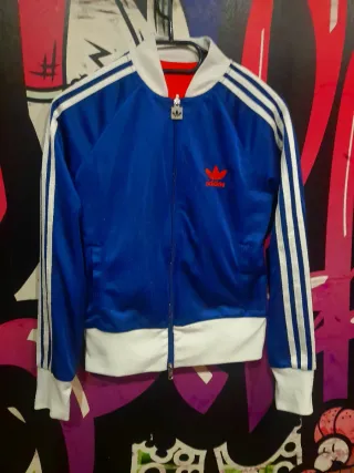 XS Chaqueta revesible azul/roja de Adidas Original