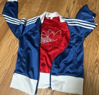 XS Chaqueta revesible azul/roja de Adidas Original