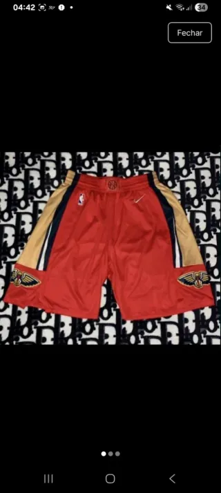 Calções New Orleans Pelicans Novos