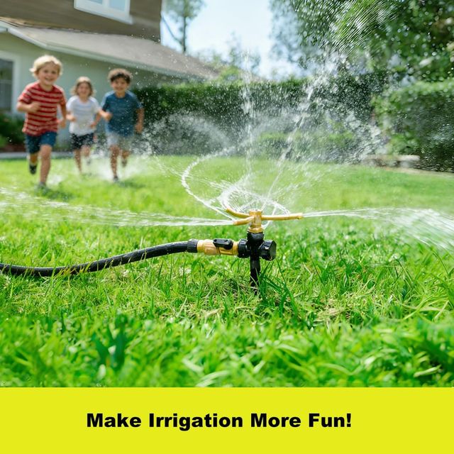 FANHAO aspersores metal 360° 3 brazos Pack 2