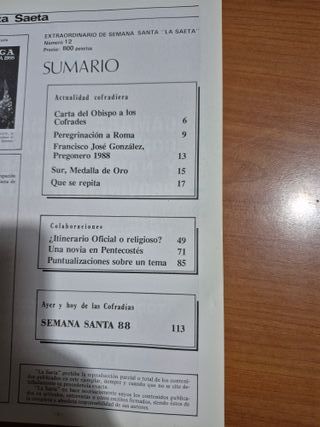 La Saeta especial Semana Santa 1988.  Málaga