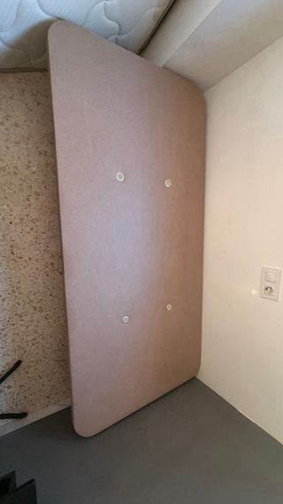 Somier tablero tapizado en elegante color beige