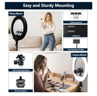 AMBITFUL Anillo de luz BF21 de 55 Ctm