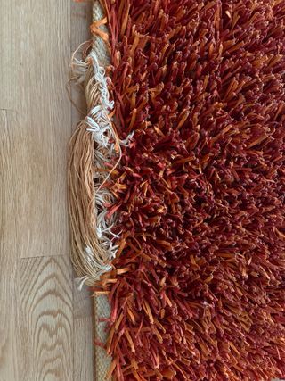 2 alfombras shaggy color caldera