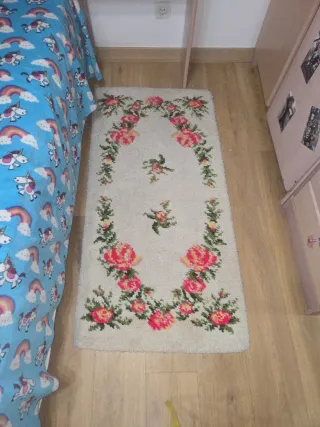 2 tappeti piedi di letto in pura lana