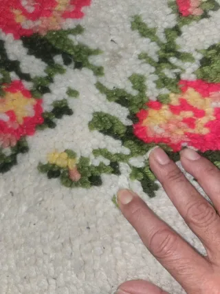 2 tappeti piedi di letto in pura lana