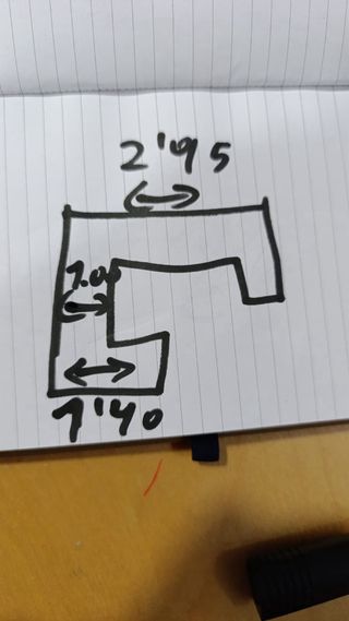 Sofa esquinero 2,95x2,95 y 1 de ancho