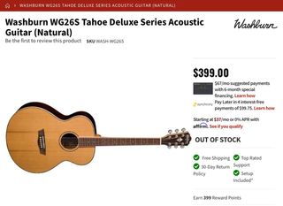 Acústica Washburn Deluxe Series