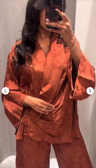 KIMONO JACQUARD ZARA M-L