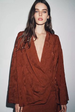 KIMONO JACQUARD ZARA M-L