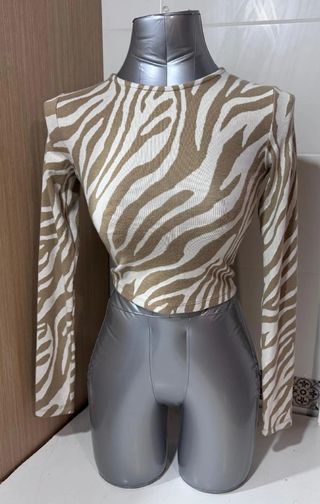 Top Ajustado Zebra Print - Stradivarius