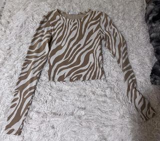 Top Ajustado Zebra Print - Stradivarius