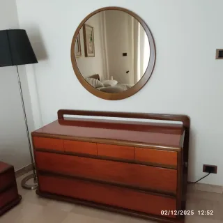 Cassettiera con specchio e 2 comodini