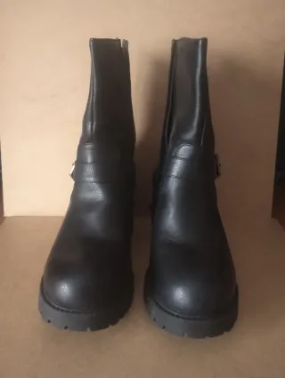 Botas Mustang Estilo Motero Negras Talla 39