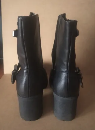 Botas Mustang Estilo Motero Negras Talla 39