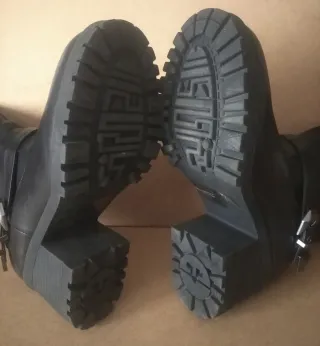 Botas Mustang Estilo Motero Negras Talla 39