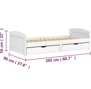 Cama Infantil Madera Maciza Blanca