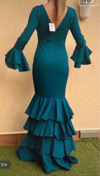 Vestido Flamenca Petróleo Talla S
