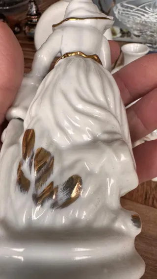 Vasetto Limoges e statuine porcellana