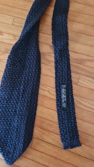 Cravatta in maglia blu vintage