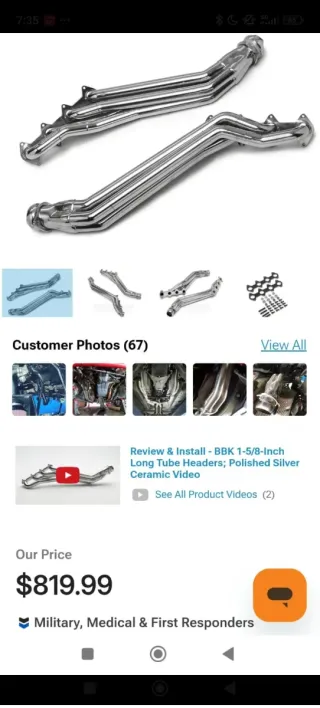 Ford Mustang 4.6 BBK Headers