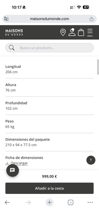 Divano Maison du Monde beige e giallo