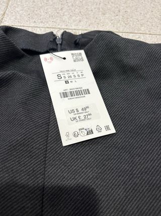 Vestido Zara Negro Talla S